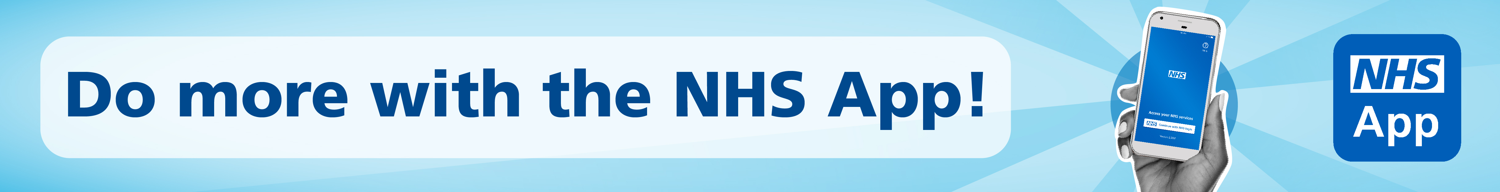 NHS app banner